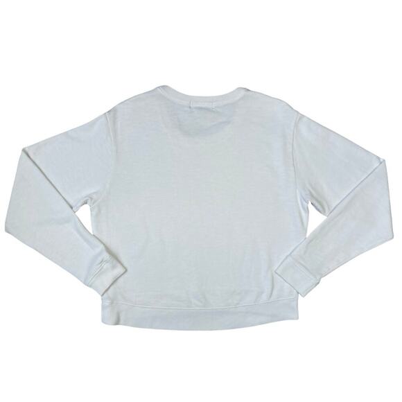 J.CREW White Crewneck Sweatshirt Size XS Preppy Coastal Classic Summer - Picture 4 of 14
